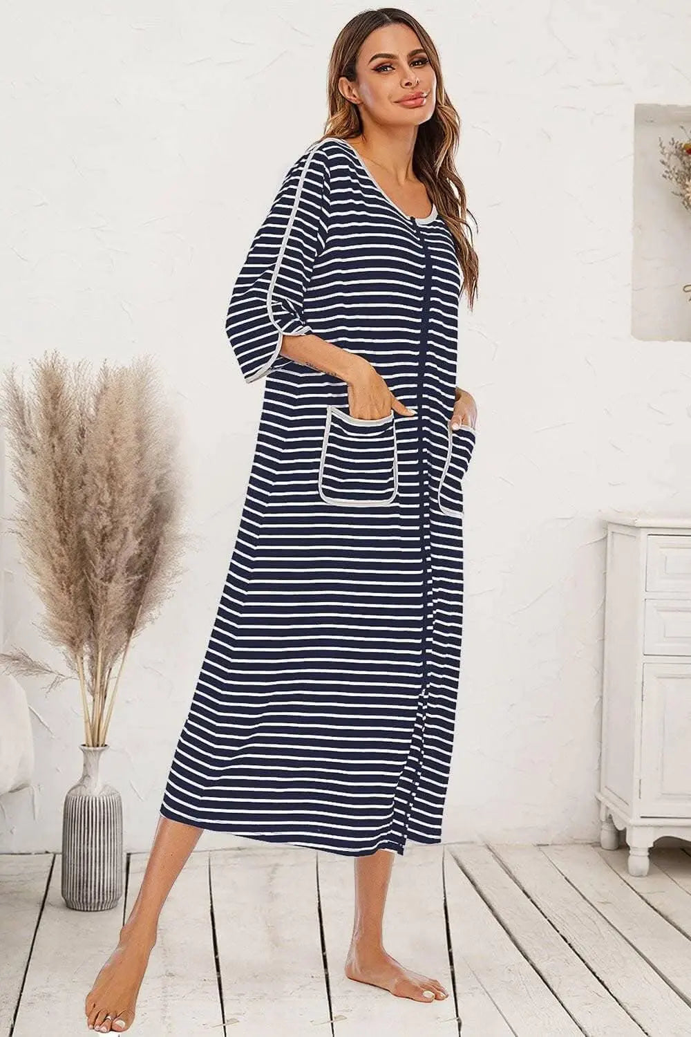Elegant sheer night dress with pockets - Love Salve